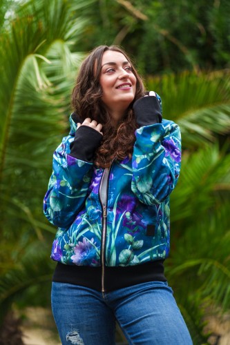 kurtka krótka bomberka okee turquise garden.jpg