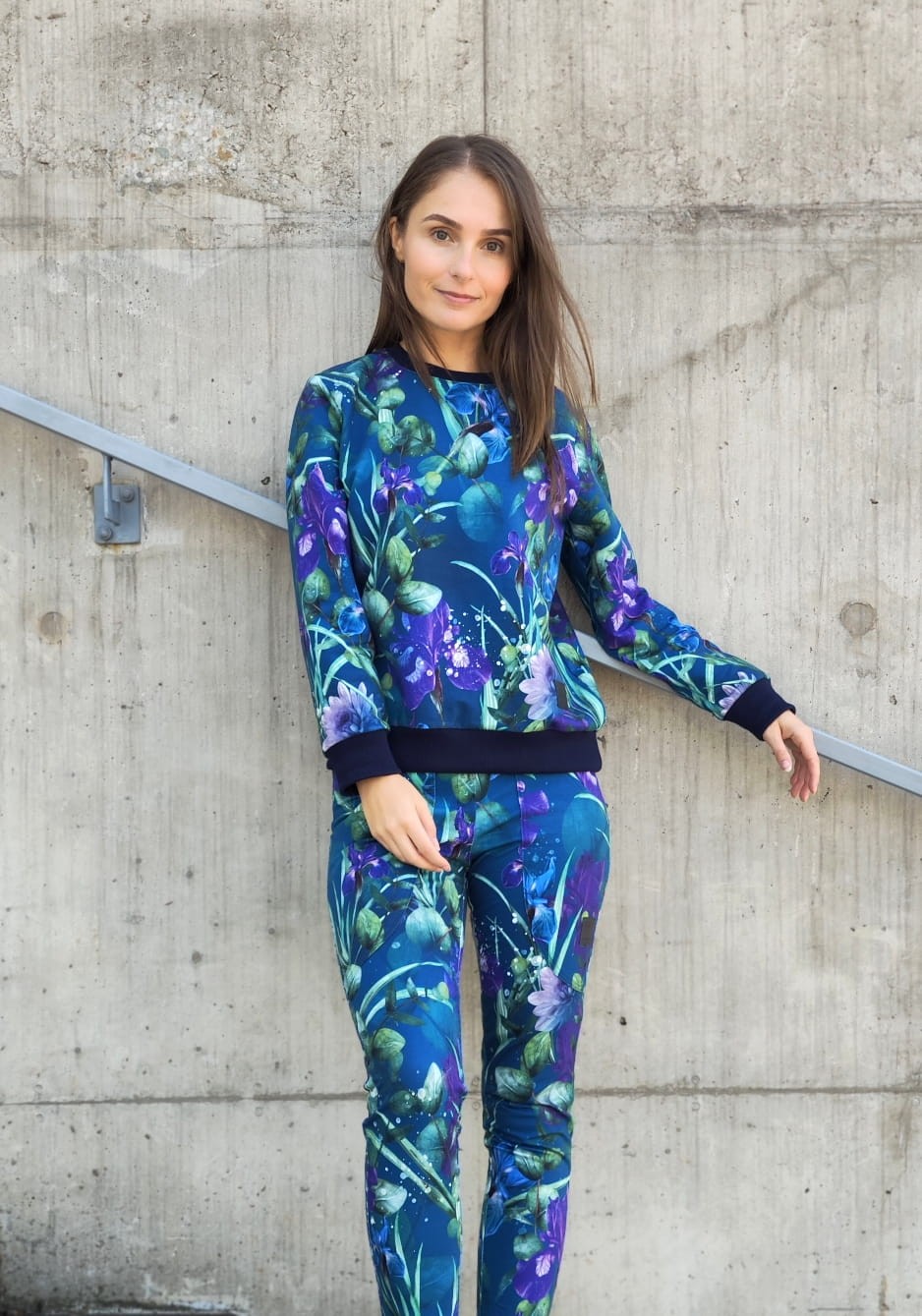 Bluza Basic - Turquoise Garden