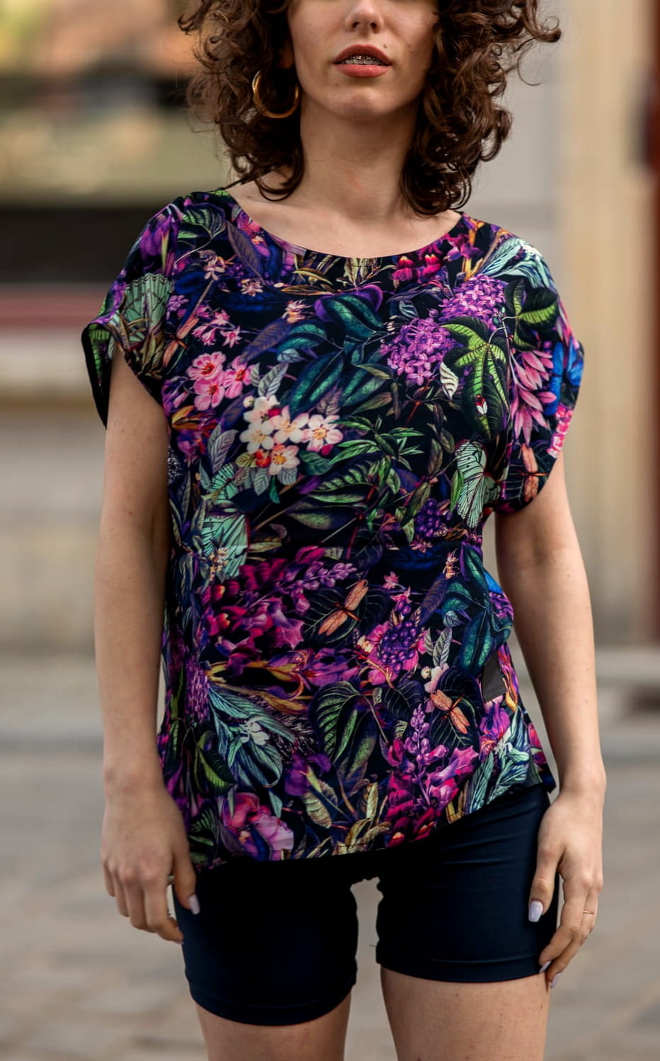 T-shirt wiskozowy - Garden Party