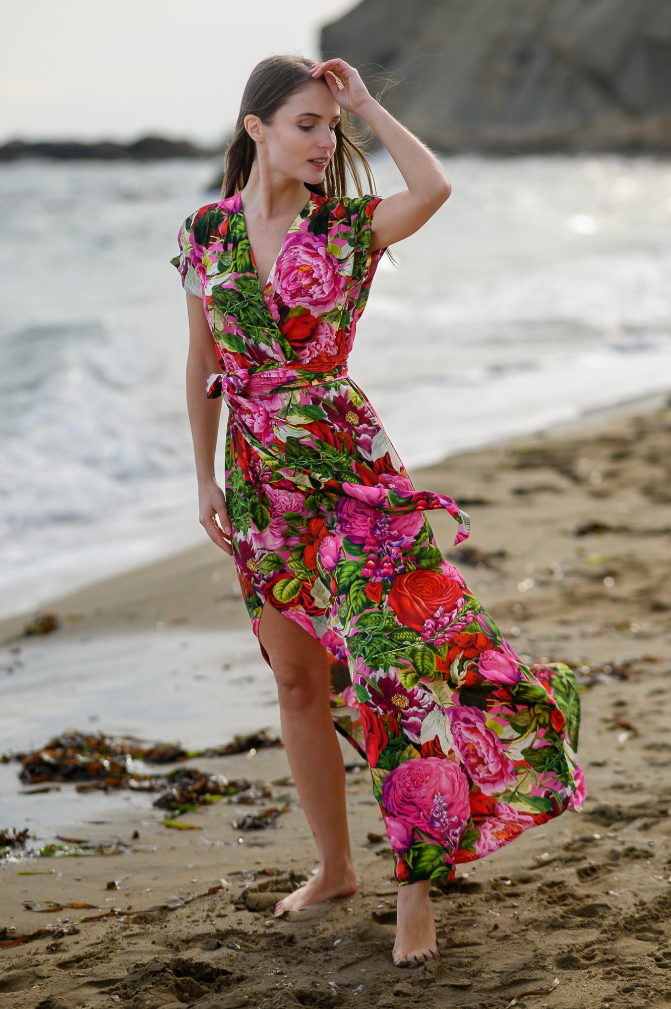 Sukienka Kimono MAXI - Green Garden