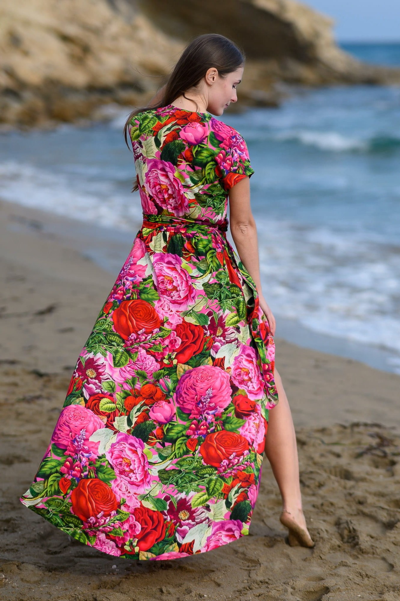 Sukienka Kimono MAXI - Green Garden