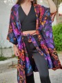 Narzutka wiskozowa na plaże- kimono OKEE