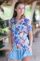 Bawełniana bluzka dekolt V - OKEE - tshirt w kwiaty (16).jpg