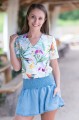 Bawełniana bluzka dekolt V - OKEE - tshirt w kwiaty (12).jpg