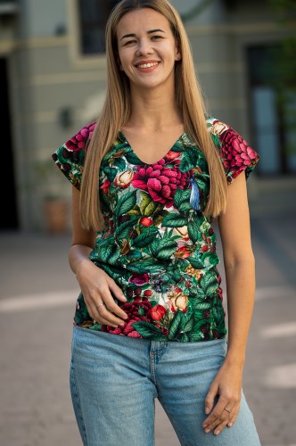 t-shirt bawełniany w kwiaty - OKEE (8).jpg