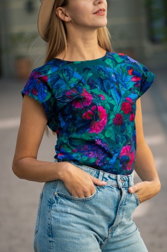 t-shirt bawełniany w kwiaty - OKEE (4).jpg