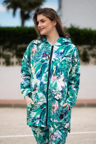Bawełniana bluza oversize - OKEE - miętowa bluza w kiwaty (2).jpg