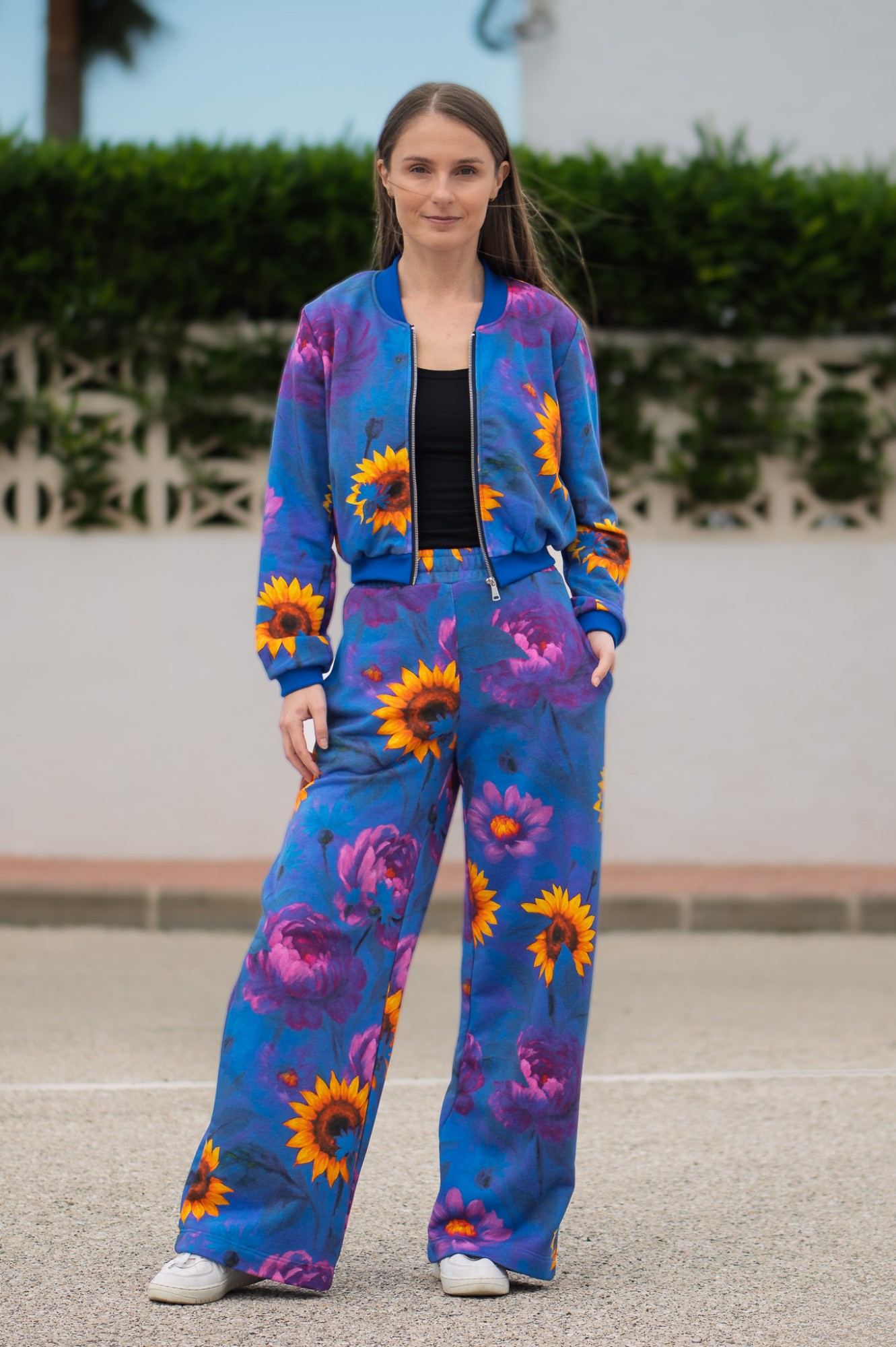 Bluza short - Evening sunflowers