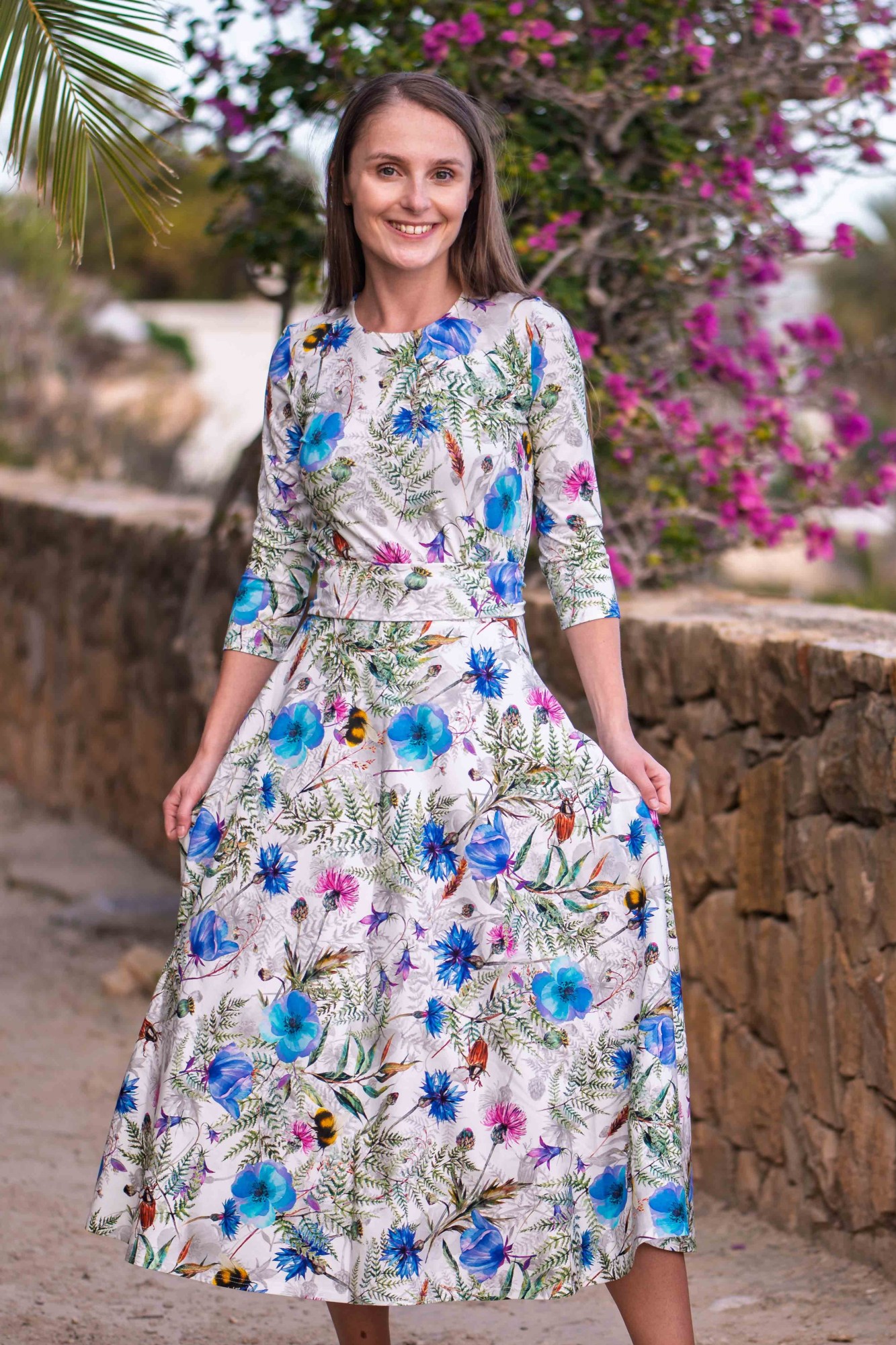 Sukienka Bawełniana SIMPLE - Polska łąka