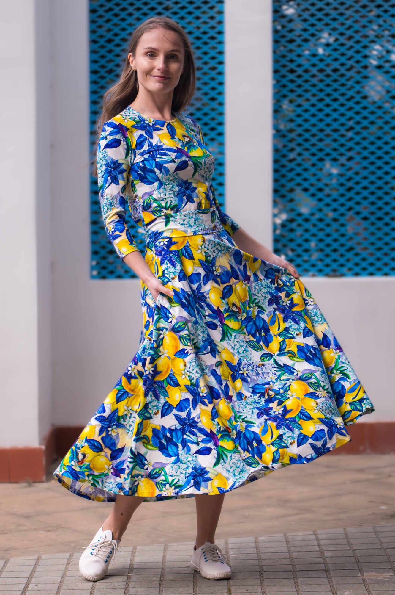 Sukienka Bawełniana SIMPLE - Lemon ice