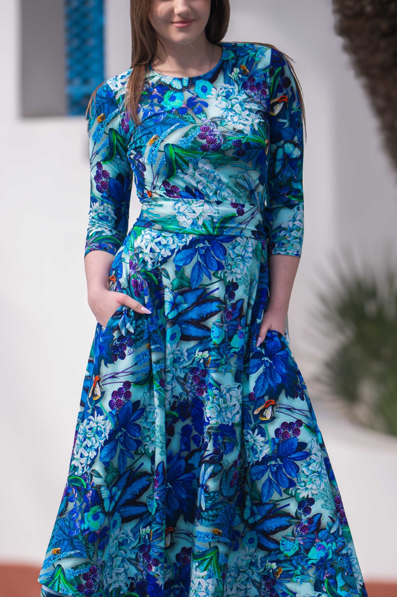 Sukienka Bawełniana SIMPLE - Rajski ogród