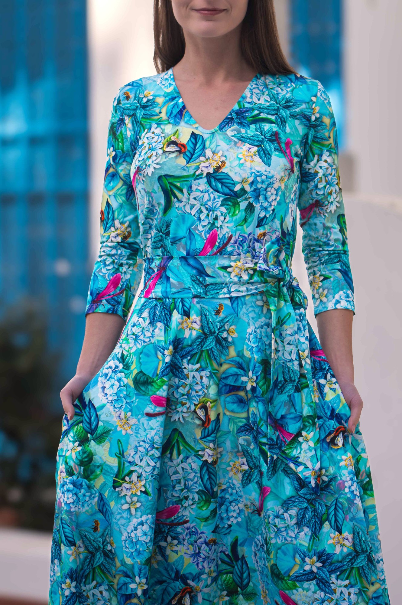 Sukienka Luna - Różowe ważki