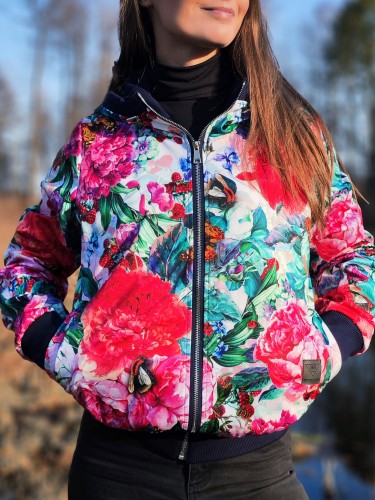 Krótka Kurtka bomberka - Rama de flores
