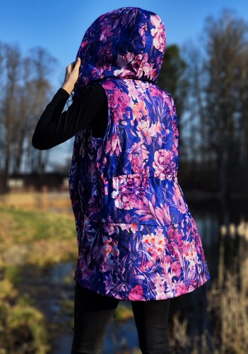 Kamizelka krótka - Szafirowa fantazja