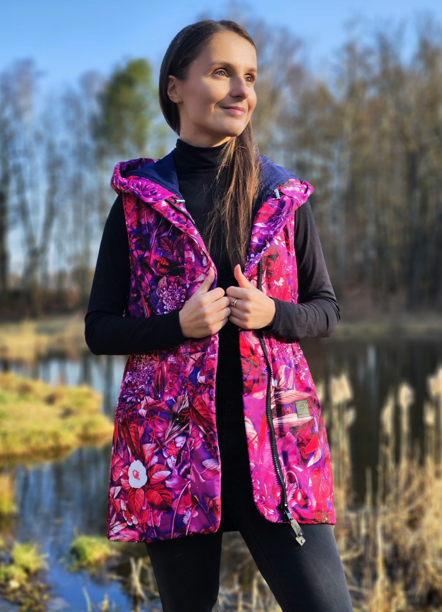 Kamizelka krótka - Różowy szał