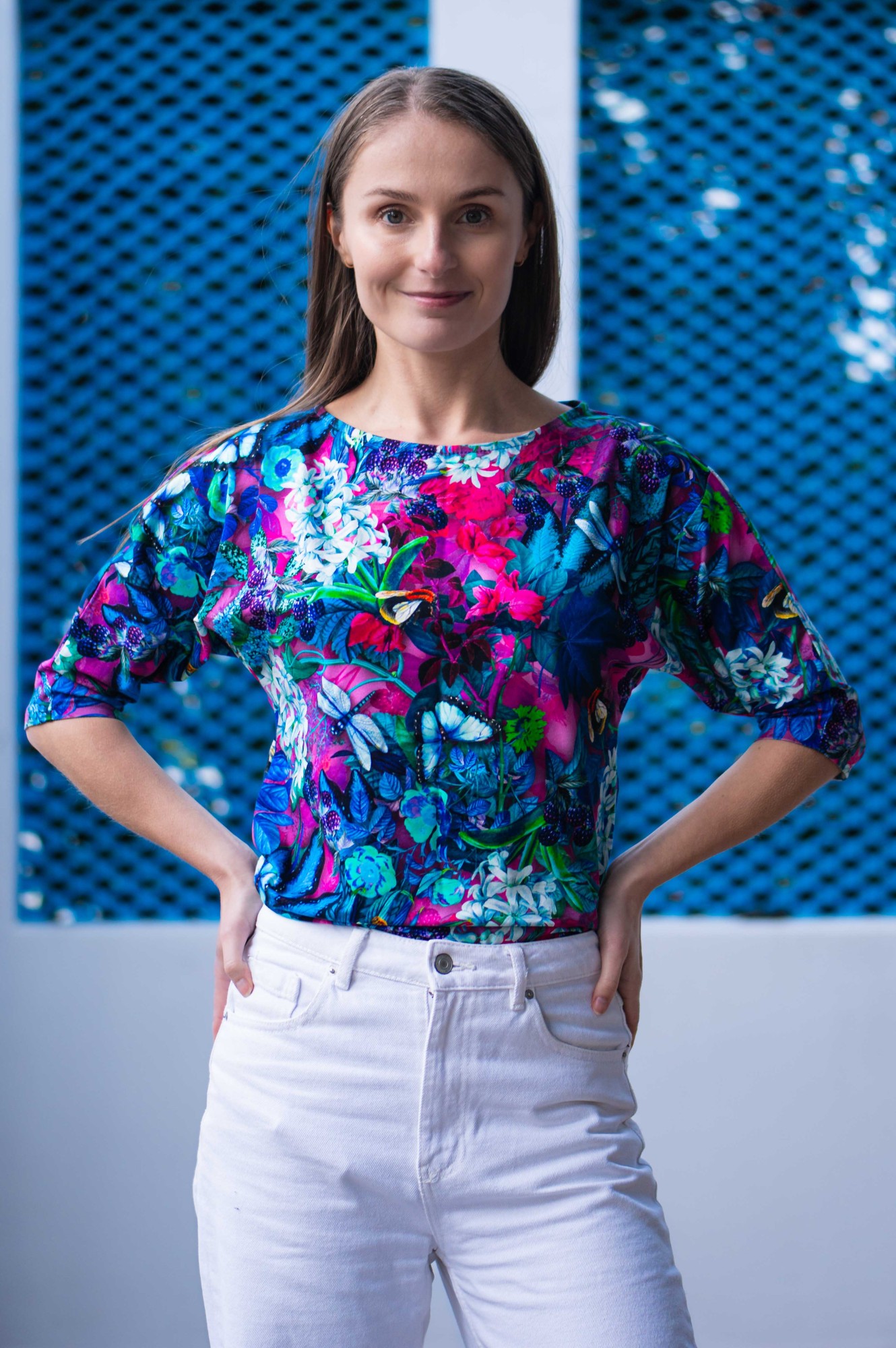 Bluzka bawełniana Sensual - Pink paradise