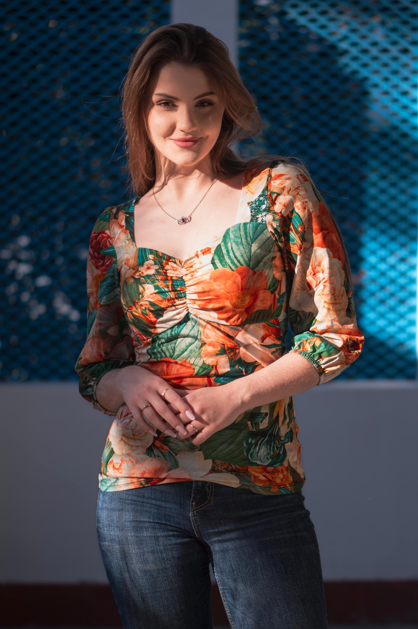 Bluzka bawełniana HEART - Ciepły poranek