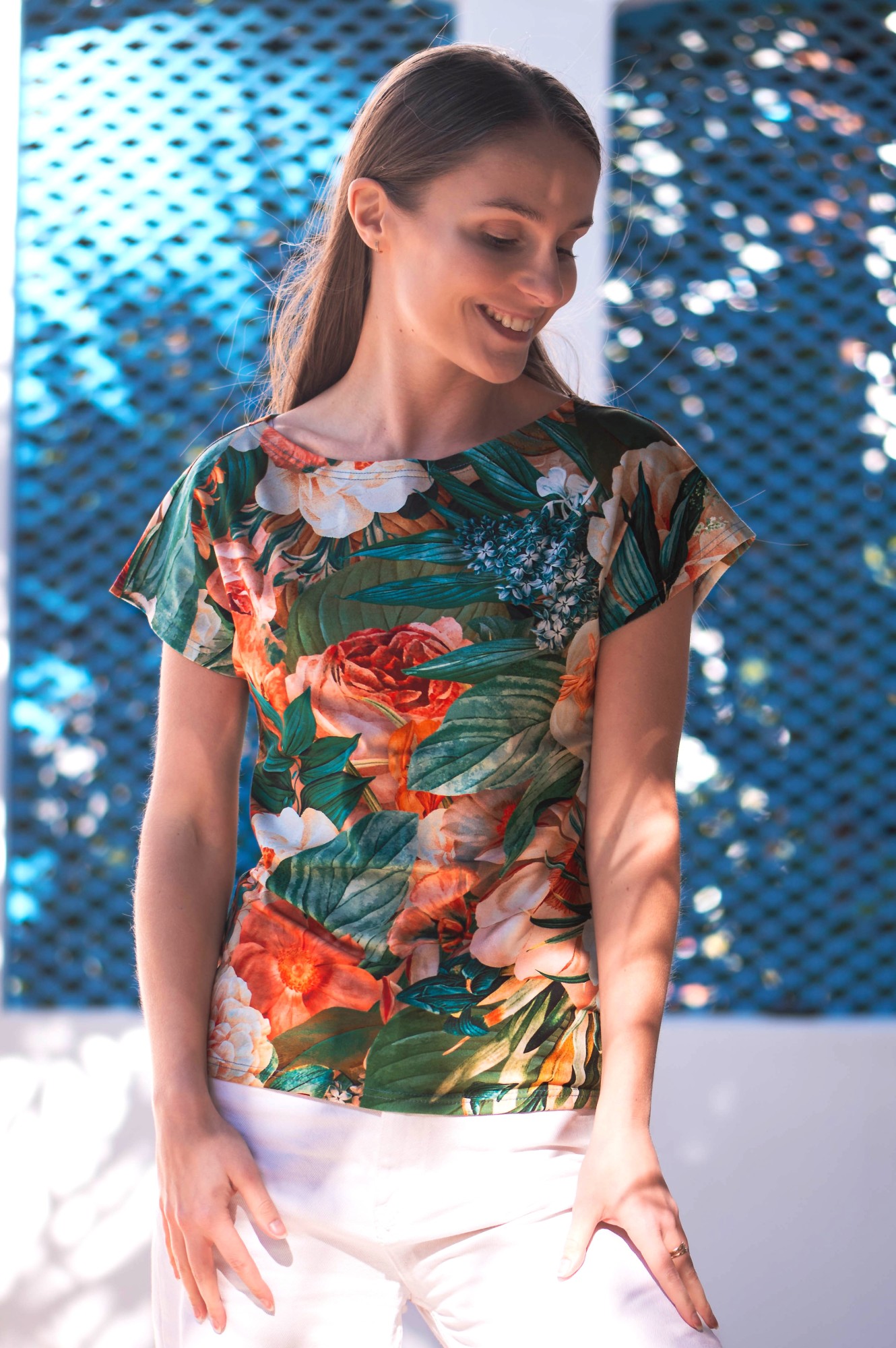 Bluzka bawełniana ŁÓDKA - Ciepły poranek