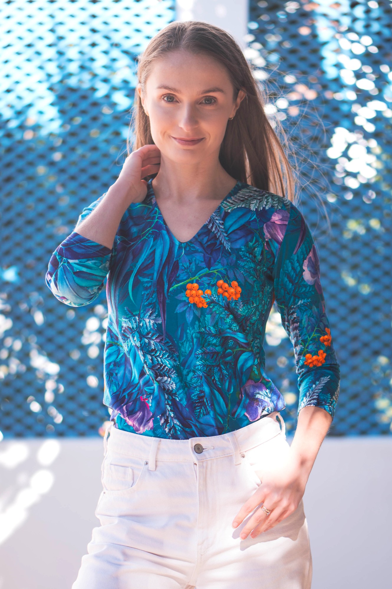 Bluzka LUNA - Eden blue