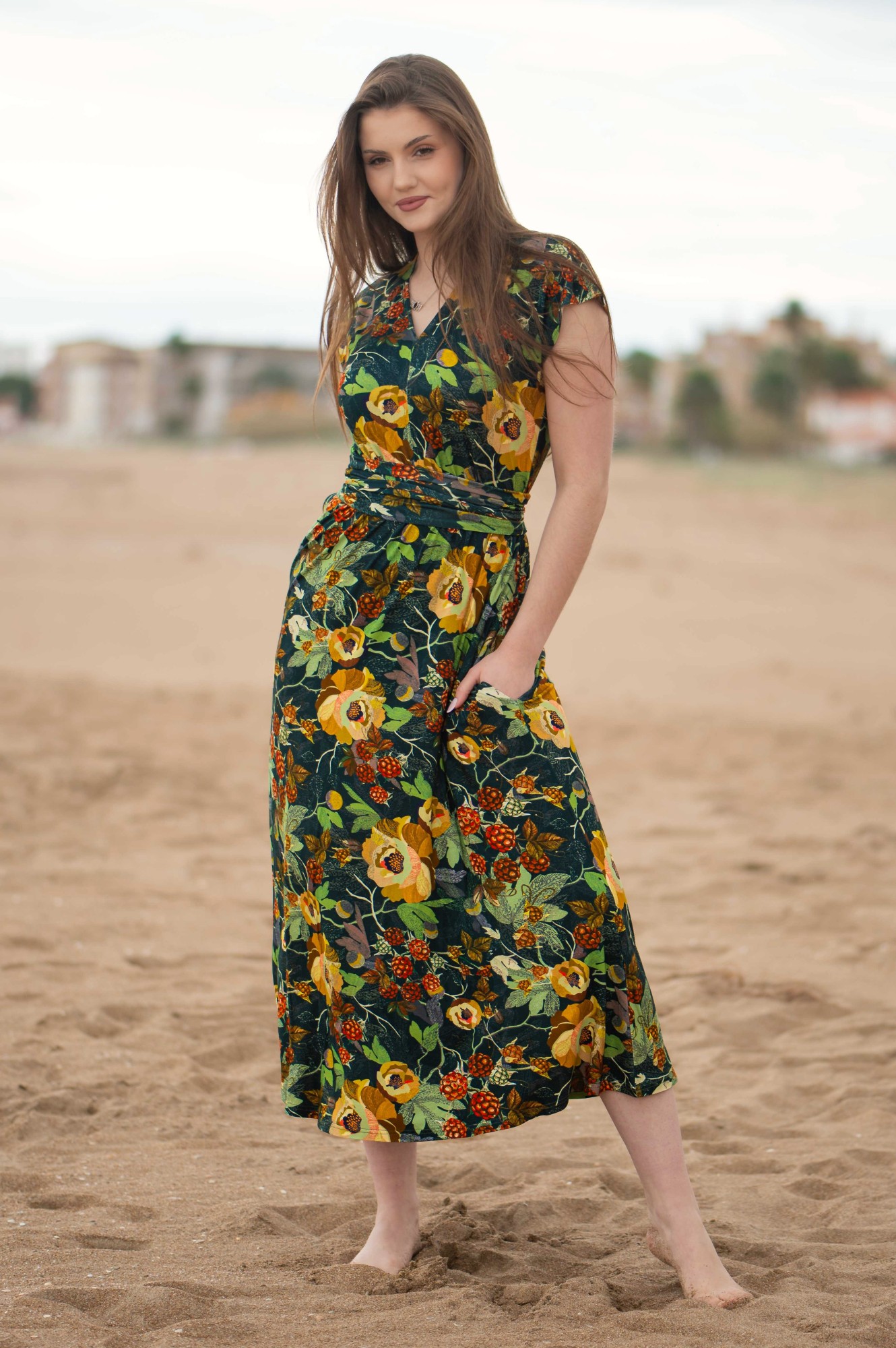 Sukienka AGATA -  Nocny ogród