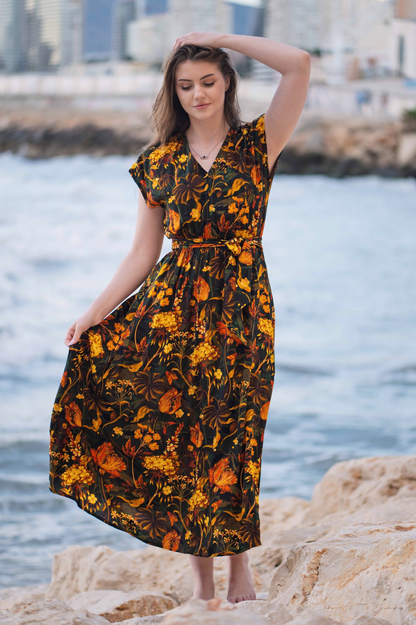 Sukienka AGATA - Złocista noc