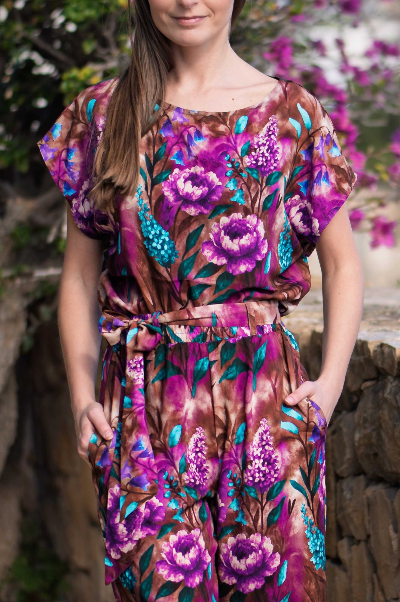 T-shirt wiskozowy - Velvet chocolate