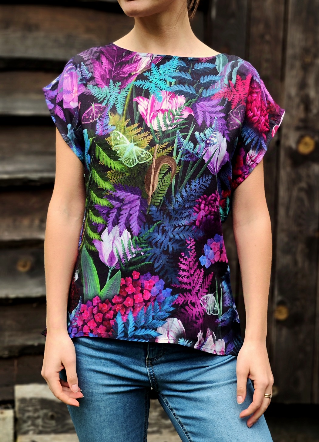 T-shirt  wiskozowy - Forget Violet