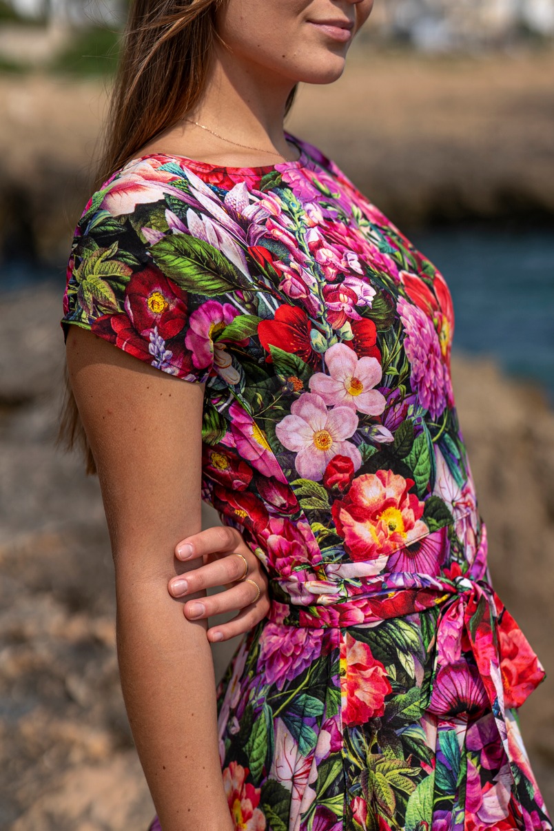 T-shirt wiskozowy - Kwitnąca hiszpania