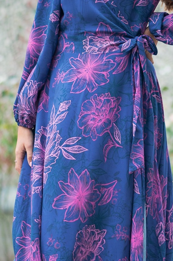 T-shirt wiskozowy - Fioletowy szept