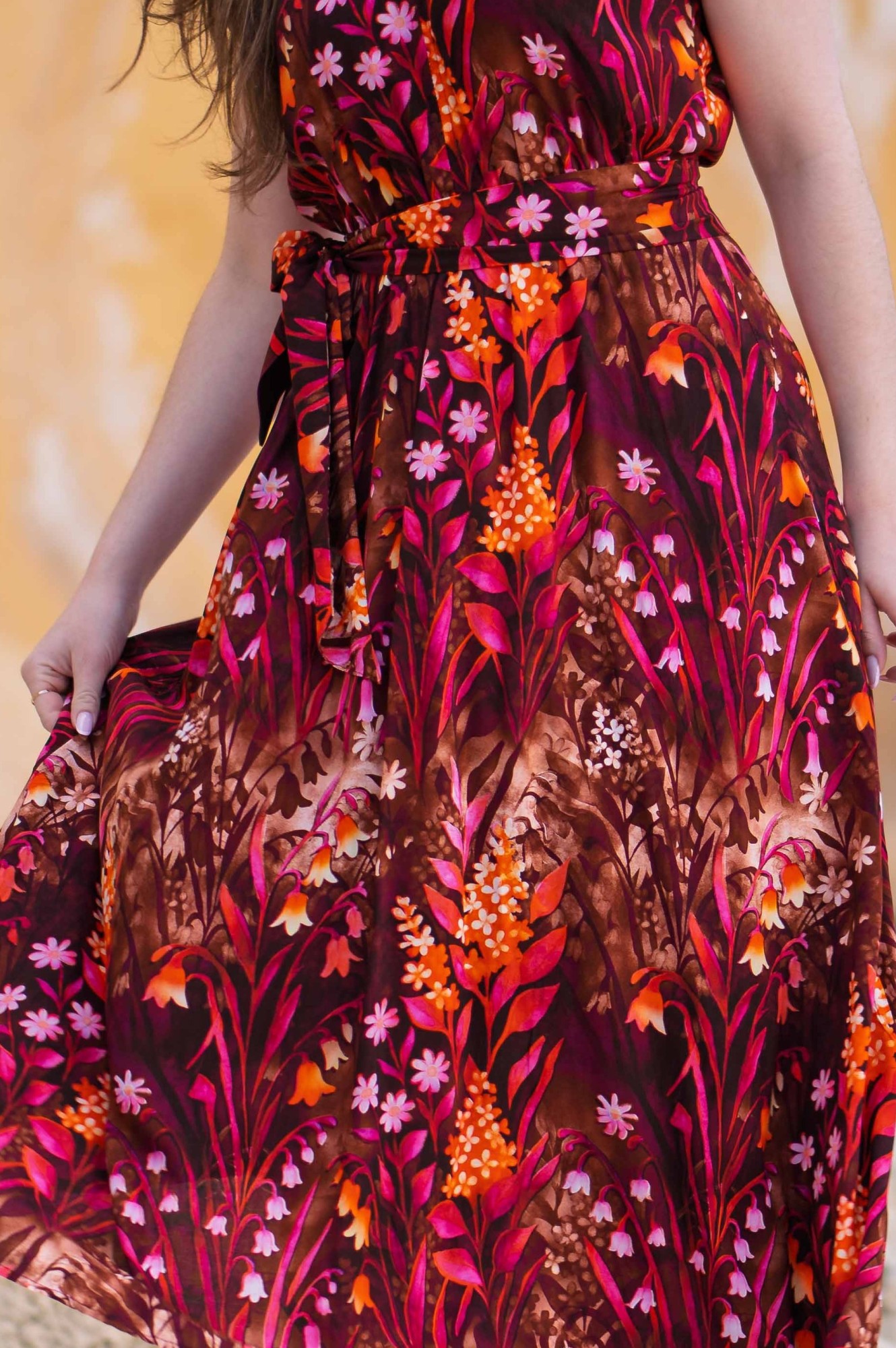 T-shirt wiskozowy - Burgundy Bells