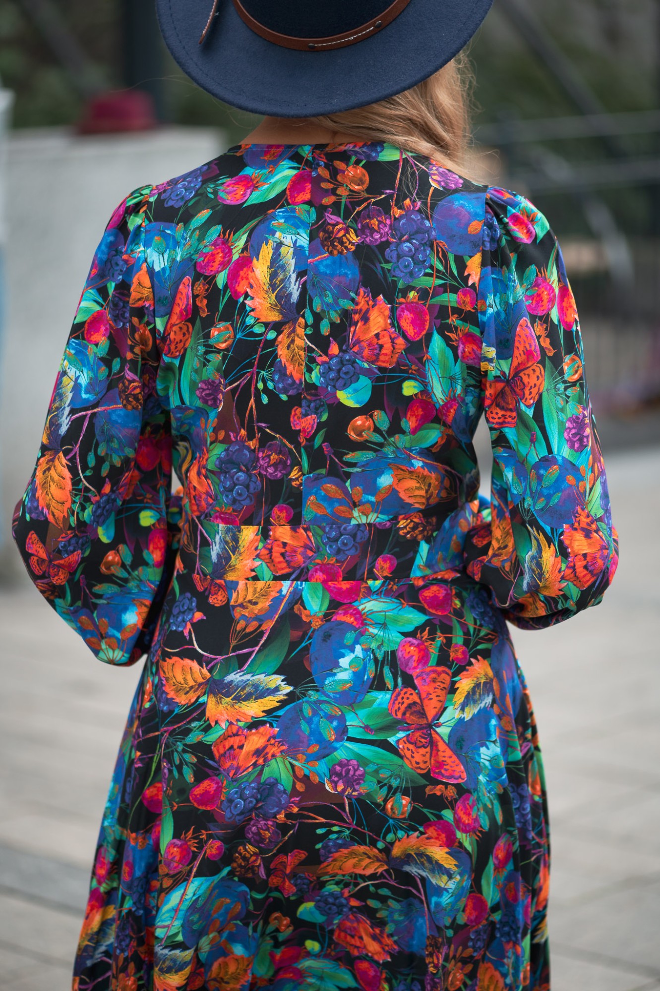 T-shirt wiskozowy - Blackberry