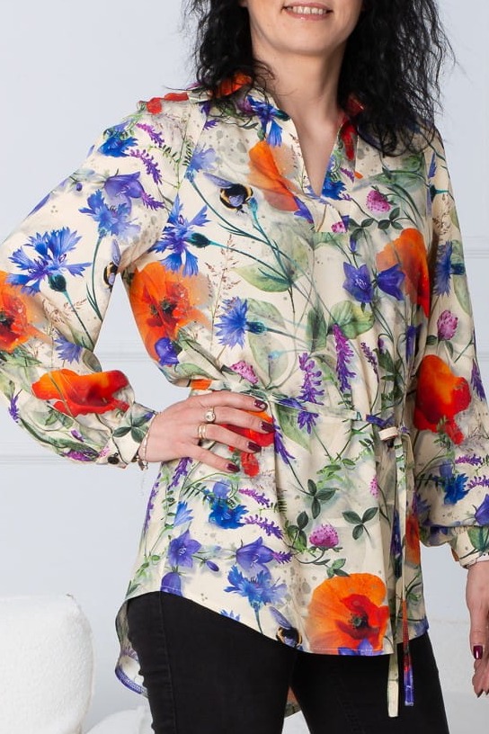 T-shirt wiskozowy - Bright Wildflowers