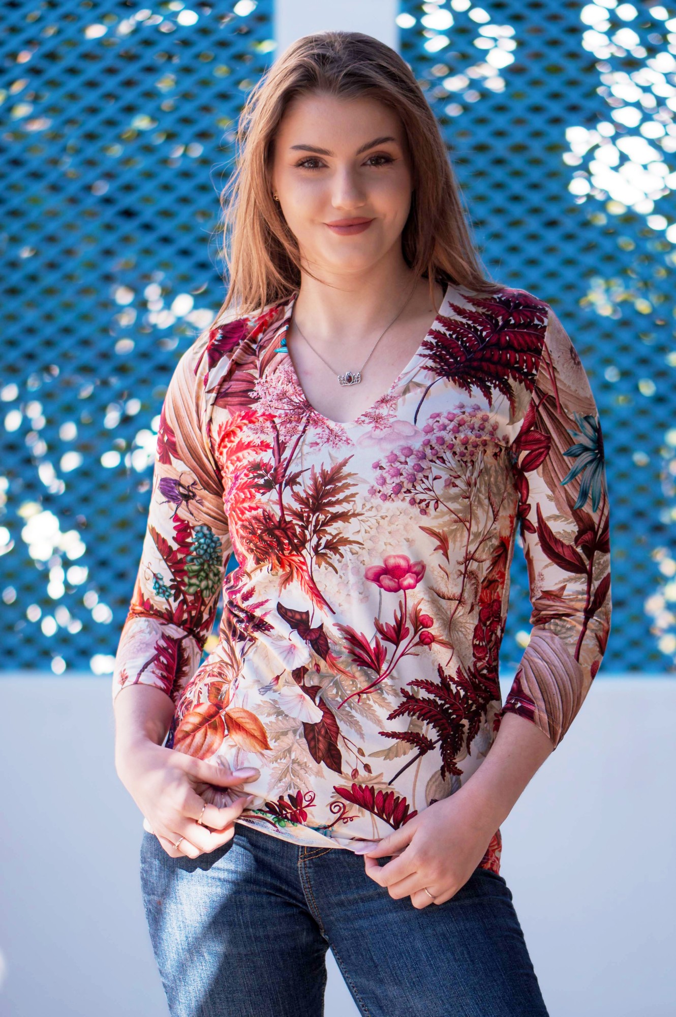 Bluzka LUNA - Paprocie i koniczyny