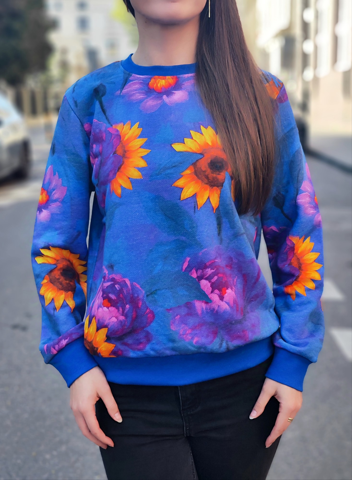 Bluza Basic - Evening sunflowers