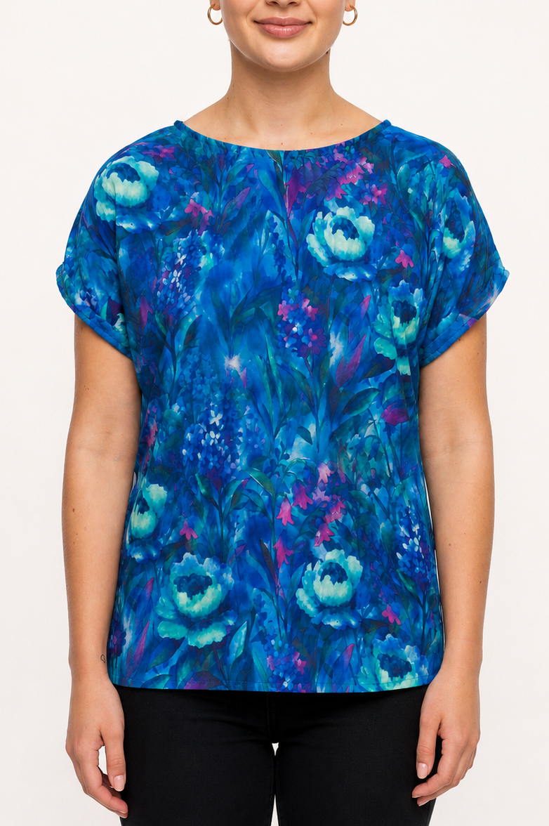 T-shirt wiskozowy - Aquarium