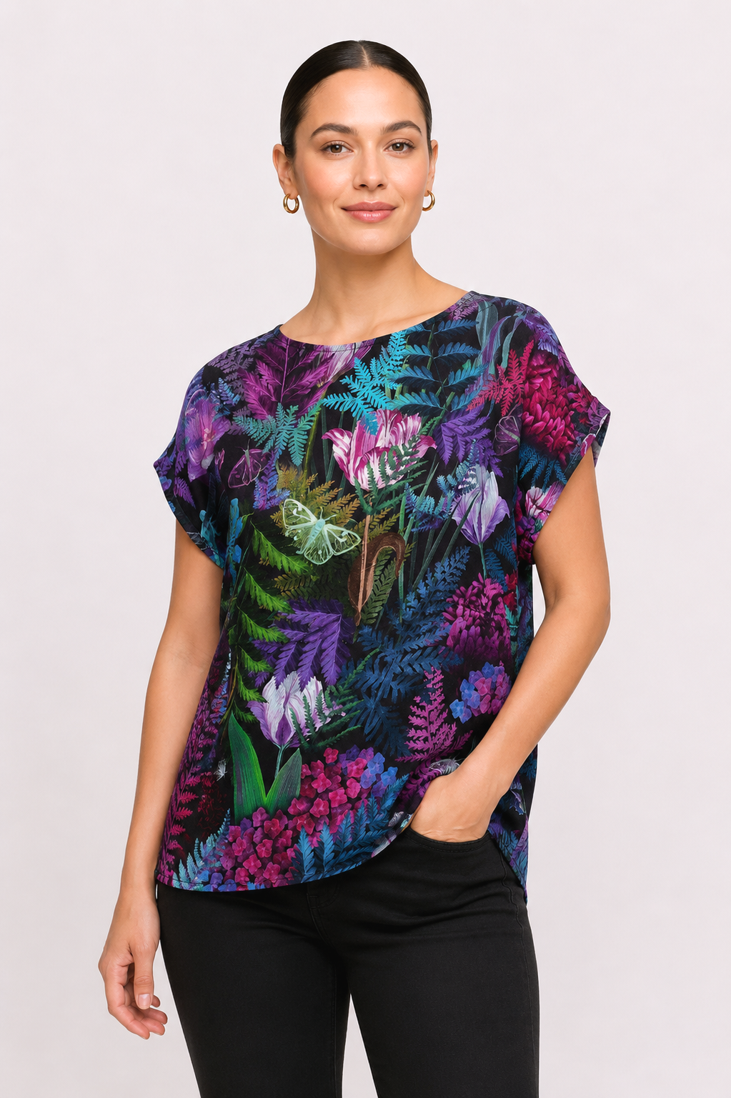 T-shirt  wiskozowy - Forget Violet