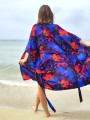 Kimono - Ogniste kwiaty nocą