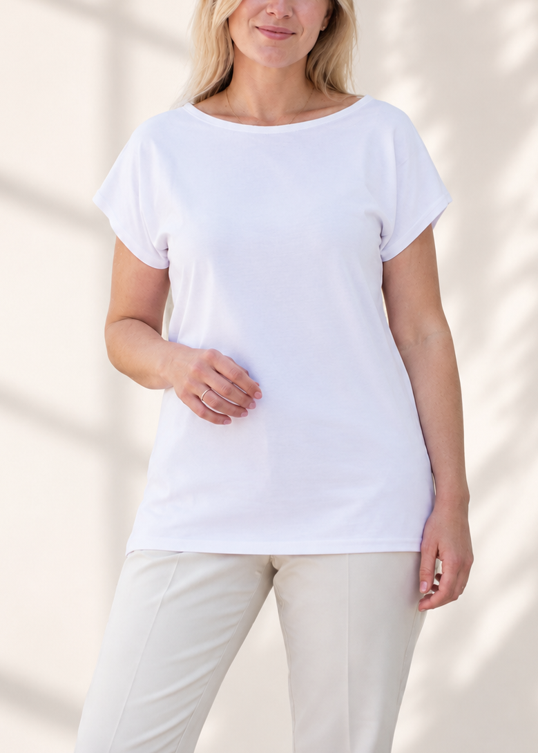 T-shirt bawełniany - Biały