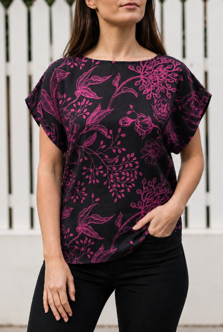 T-shirt wiskozowy - Majestic