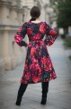 Sukienka wiskozowa HALINA - Rosy sunset