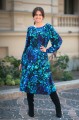 Sukienka wiskozowa HALINA - Blue rapsody