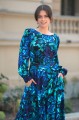 Sukienka wiskozowa HALINA - Blue rapsody