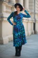Niebieska Sukienka wiskozowa SIMPLE - Blue rapsody