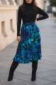 Spódnica wiskozowa MIDI - Blue rapsody
