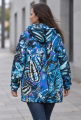 Bluza rozpinana OVERSIZE - Niebieski bałtyk