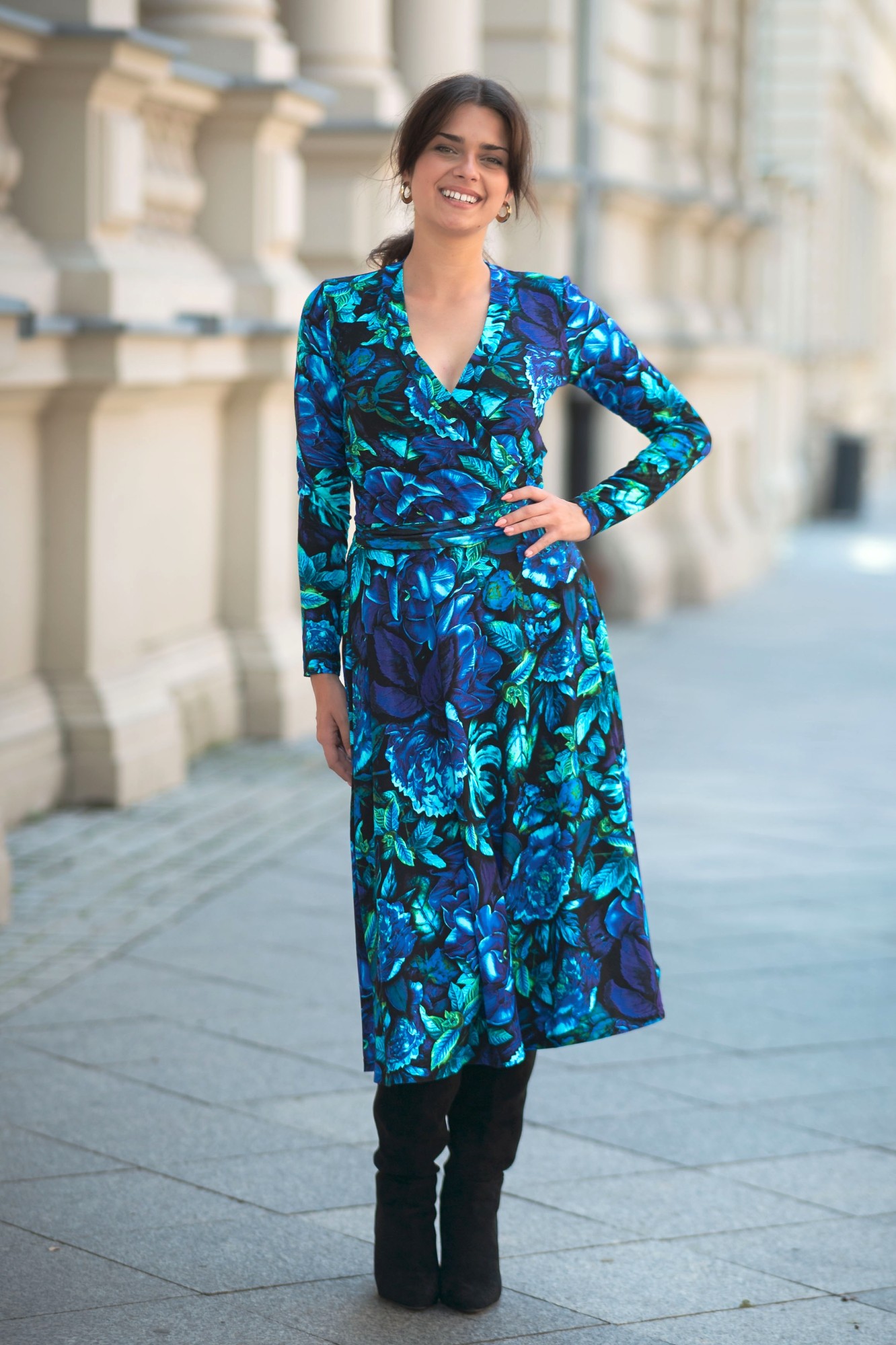 Sukienka Bawełniana Marlenn - Blue rapsody