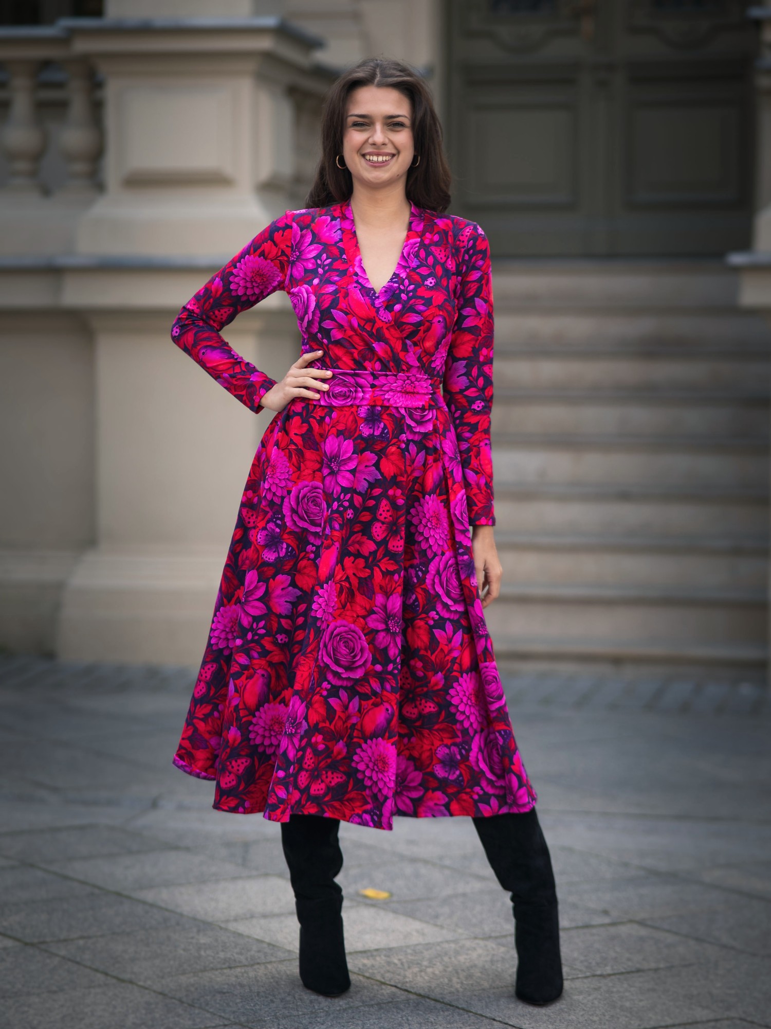 Sukienka Bawełniana Marlenn - Magenta