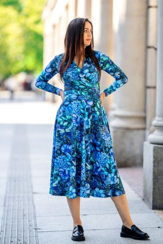 Sukienka Bawełniana Marlenn - Aqua blue