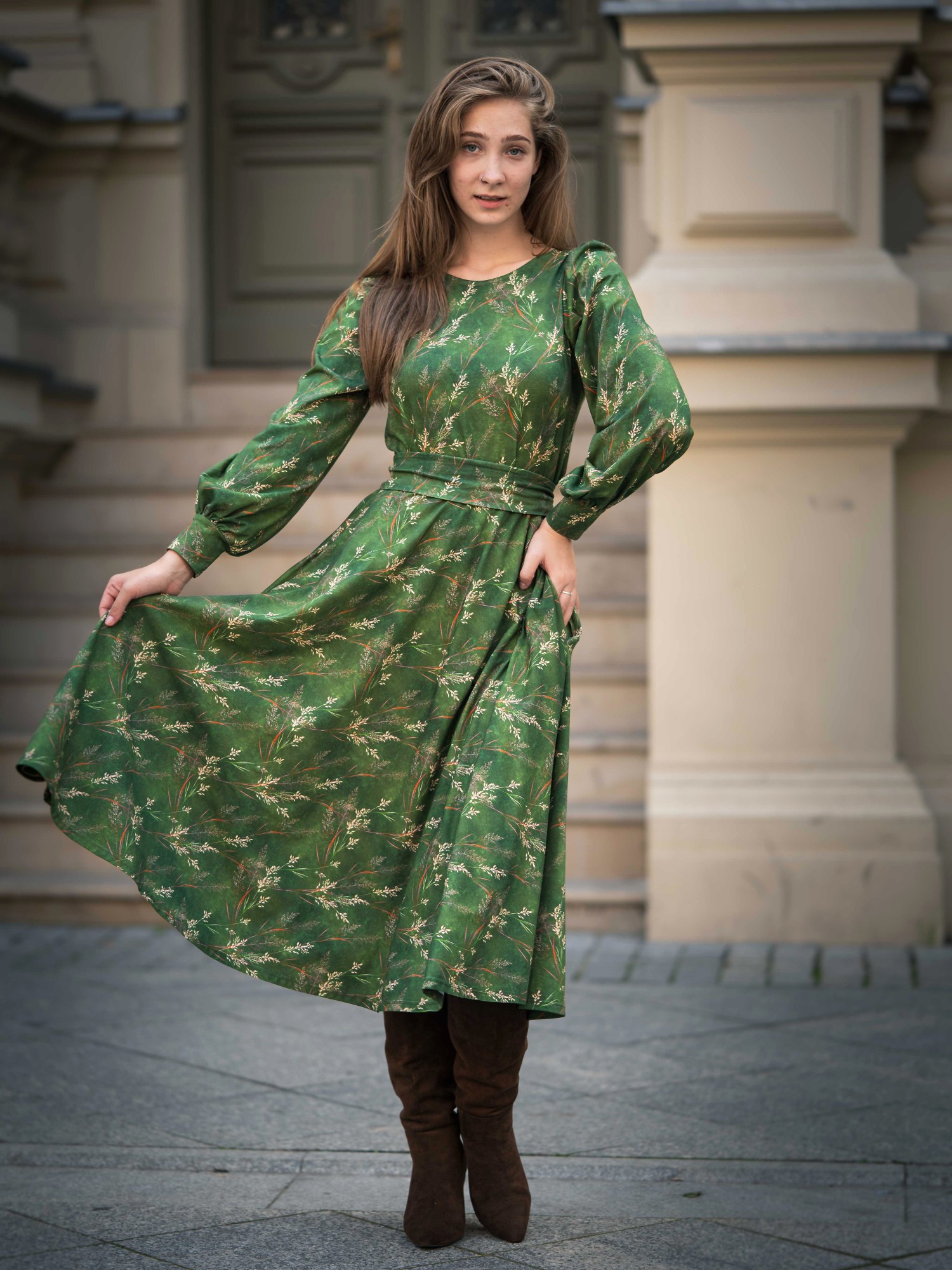 Sukienka Bawełniana HALINA - Grass