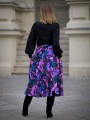 Kolorowa bawełniana spódnica MIDI w kwiaty - OKEE (53).jpg